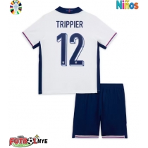 Camiseta Inglaterra Kieran Trippier #12 Primera Equipación para niños Eurocopa 2024 manga corta (+ pantalones cortos)